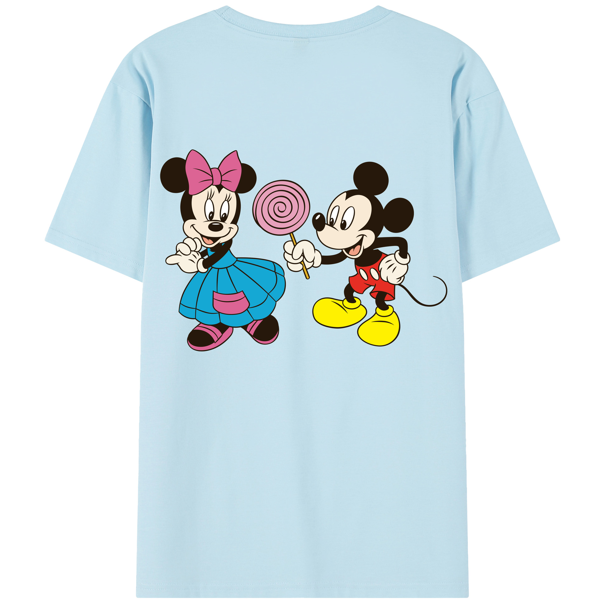 （画像用） ミッキーマウス Mickey Mouse 綿100％半袖Tシャツ（背面プリント）